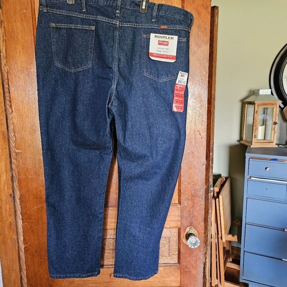 Wrangler Rustler Men’s Jeans 46×30 NEW | Straight Leg Heavyweight Denim - Picture 14 of 14